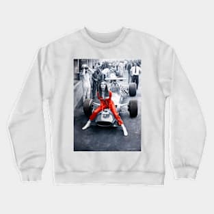 Ferrari 312F1 & Lady in Red Crewneck Sweatshirt